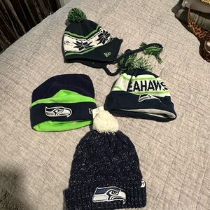 Seattle Seahawks Knit Beanies Set
